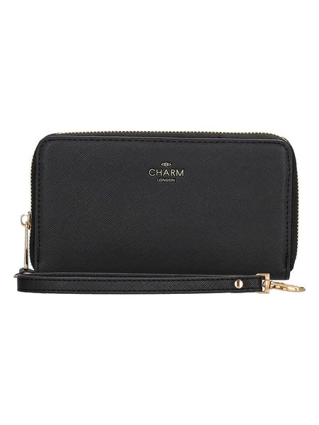 Charm Portfel "Birmingham" w kolorze czarnym - 18 x 10 x 2,5 cm rozmiar: onesize. Czarne portfele Charm, bez wzorów, z materiału. Za 87.40 zł.