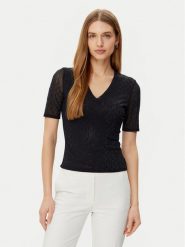 Marciano Guess Bluzka 5RGP22 6311A Czarny Regular Fit. Czarne bluzki Marciano Guess, s, z aplikacjami, z syntetyku, bez kołnierzyka, bez ramiączek. Za 499.99 zł.