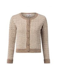 More & More Sweter z dzianiny Kobiety Sztuczne włókno brązowy|biały, 44. Białe swetry More & More, bez wzorów, z dzianiny, eleganckie, bez ramiączek. Za 279.95 zł.