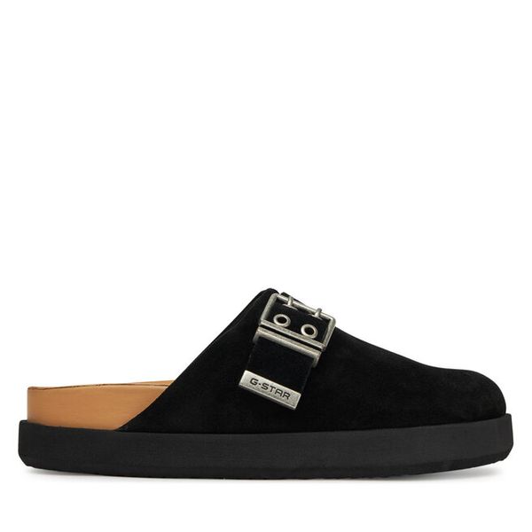 Klapki G-Star Raw. Czarne klapki G-Star Raw, bez wzorów, retro, bez obcasa, bez zapięcia. Za 379.99 zł.