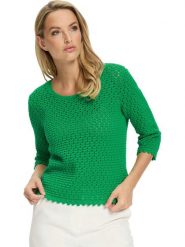 Heine Sweter w kolorze zielonym rozmiar: 50. Zielone swetry Heine, bez wzorów, z bawełny, bez ramiączek. Za 86.95 zł.