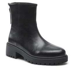 Botki Jenny Fairy. Czarne botki Jenny Fairy, bez wzorów, bez obcasa, na płaskiej podeszwie, bez zapięcia. Za 169.99 zł.