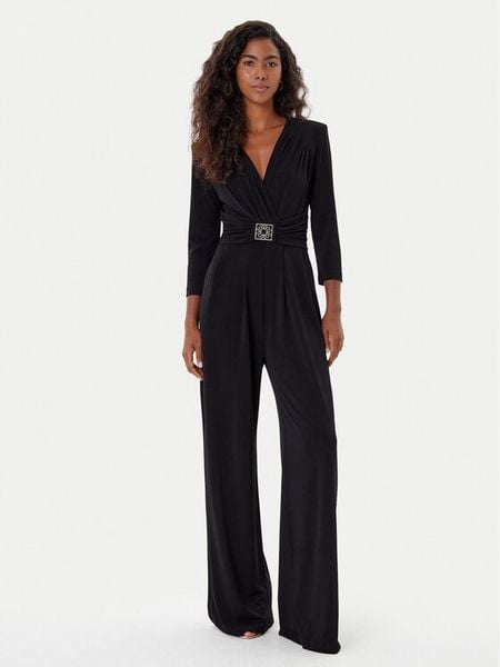 Rinascimento Kombinezon CFC0126185003 Czarny Regular Fit. Czarne sukienki Rinascimento, xl, bez wzorów, z syntetyku, bez kołnierzyka, bez ramiączek. Za 569.99 zł.