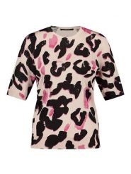 TAIFUN Sweter w kolorze beżowo-czarnym rozmiar: 40. Brązowe swetry Taifun, bez wzorów, bez ramiączek. Za 131.12 zł.