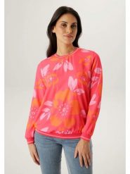 Aniston Bluzka w kolorze pomarańczowo-koralowym rozmiar: 38. Czerwone bluzki Aniston, bez wzorów, bez kołnierzyka, bez ramiączek. Za 173.99 zł.