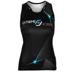 Koszulka sportowa damska bez rękawów Tank top EXTREME HOBBY MT SPORT. Niebieskie topy sportowe EXTREME HOBBY, l, bez wzorów, z elastanu, na fitness i siłownię. Za 139.00 zł.