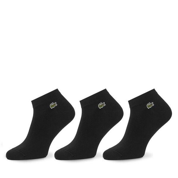 Skarpety krótkie Lacoste. Czarne skarpetki Lacoste, bez wzorów. Za 89.99 zł.