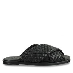 Klapki Gant. Czarne klapki Gant, bez wzorów, bez obcasa, bez zapięcia. Za 449.99 zł.