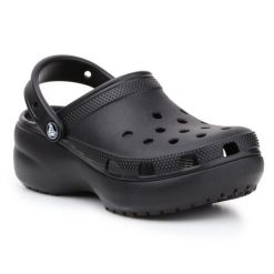 Klapki Crocs Classic Platform Clog 206750-001 czarne. Czarne klapki bez wzorów, z syntetyku, klasyczne, bez obcasa, bez zapięcia. Za 380.97 zł.
