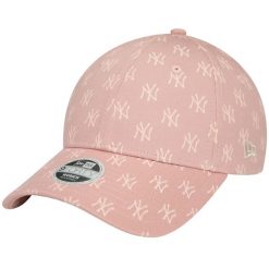 Czapka z daszkiem damska Wmns Monogram 9FORTY New York Yankees Cap. Czerwone czapki z daszkiem New Era, bez wzorów, z poliesteru. Za 119.99 zł.