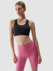 4F Legginsy kolarki treningowe z materiału z recyklingu damskie - różowe XL. Czerwone legginsy 4f, l, bez wzorów, z dzianiny, z podwyższonym stanem, do biegania. W wyprzedaży za 59.99 zł.