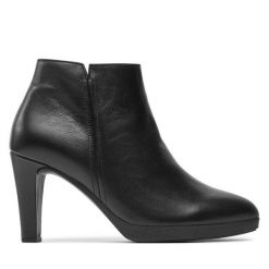 Botki Gabor. Czarne botki Gabor, bez wzorów, bez obcasa, na słupku, bez zapięcia. Za 529.99 zł.