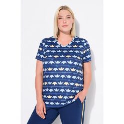 Damskie Koszulka funkcyjna statki klasyczny krój dekolt w serek rękaw 1/2. Niebieskie t-shirty sportowe Ulla Popken, plus size, bez wzorów, z elastanu, bez ramiączek. W wyprzedaży za 159.99 zł.