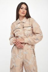 Kurtka damska żakardowa z kołnierzem LIU JO. Kurtki Liu Jo, xs, bez wzorów, z żakardem, bez kaptura. Za 859.00 zł.