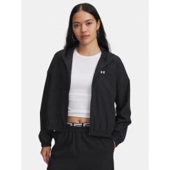 Kurtka damska Under Armour Rival Woven Hoody /. Czarne kurtki Under Armour, bez wzorów, sportowe, bez kaptura. Za 209.99 zł.