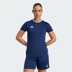 Koszulka Entrada26. Białe t-shirty sportowe adidas, s, z aplikacjami, z materiału, bez ramiączek, do piłki nożnej, climacool (adidas). Za 60.99 zł.