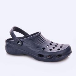 Klapki damskie Lemigo Lemigoose. Niebieskie klapki Lemigo, bez wzorów, z materiału, biznesowe, bez obcasa, bez zapięcia. Za 55.00 zł.