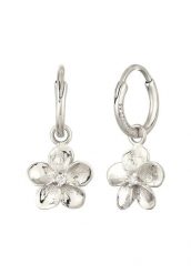Elli Kolczyki Creole Damski frangipani z cyrkoniami 925 Sterling Silve 1 ct. Szare kolczyki Elli, z cyrkonią, srebrne. Za 268.99 zł.