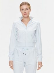 Guess Bluza V3BQ22 KBXI2 Niebieski Regular Fit. Niebieskie bluzy Guess, l, z aplikacjami, z syntetyku, bez ramiączek, bez kaptura. Za 239.99 zł.