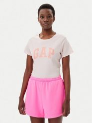 Gap T-Shirt 729555-01 Różowy Regular Fit. Czerwone t-shirty GAP, s, bez wzorów, z bawełny, bez kołnierzyka, bez ramiączek. Za 79.99 zł.