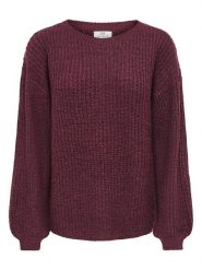 JDY Sweter w kolorze bordowym rozmiar: XS. Czerwone swetry JDY, xs, bez wzorów, z wełny, bez ramiączek. Za 109.95 zł.