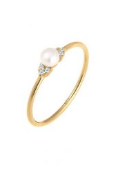 Elli DIAMONDS Damski zaręczynowy z perłą i diamentem (0.03 ct.) w żółtym złocie próby 585 Pierścionki 1 ct. Żółte pierścionki Elli DIAMONDS, z diamentem, złote. Za 1,102.59 zł.