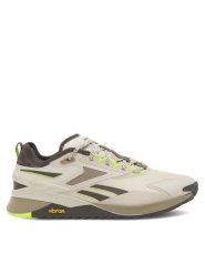 Reebok Buty na siłownię Nano X3 Adventure 100069914 Beżowy. Brązowe buty treningowe Reebok, bez wzorów, z materiału, bez zapięcia, na fitness i siłownię. Za 359.99 zł.