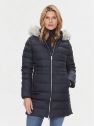 Tommy Hilfiger Płaszcz zimowy Tyra WW0WW39747 Granatowy Regular Fit. Niebieskie kurtki Tommy Hilfiger, na zimę, xs, bez wzorów, z syntetyku, bez kaptura. Za 1,119.00 zł.