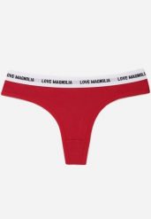 Czerwone Majtki Stringi z Bawełną Ozdobione Napisami Amero. Czerwone stringi Renee, bez wzorów, z bawełny. Za 7.99 zł.