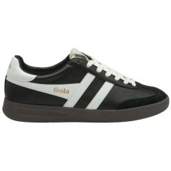Damskie skórzane buty sportowe Gola Cyclone Leather. Białe buty treningowe Gola, bez wzorów, z gumy, bez zapięcia. Za 468.50 zł.