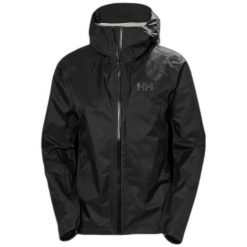 Damska kurtka wodoodporna Helly Hansen Verglas Micro Shell. Czarne kurtki Helly Hansen, bez wzorów, eleganckie, bez kaptura. W wyprzedaży za 667.50 zł.
