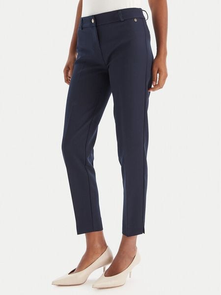 Maryley Spodnie materiałowe MARYLEY-25IB52Z/M17/43BL Granatowy Regular Fit. Niebieskie spodnie materiałowe Maryley, bez wzorów, z materiału. Za 139.99 zł.