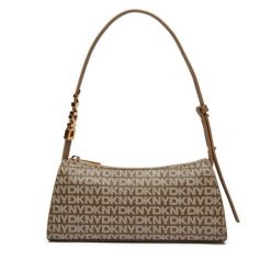 Torebka DKNY. Brązowe torebki klasyczne DKNY, bez wzorów, klasyczne, bez dodatków. Za 479.99 zł.