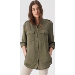 Koszula z guzikami z efektem szylkretu - Khaki. Koszule marki Sinsay. Za 69.99 zł.