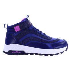 Buty na co dzień młodzieżowe SKECHERS FUSE TREAD skóra wysokie. Fioletowa buty trekkingowe Skechers, ze skóry, bez zapięcia. Za 273.00 zł.