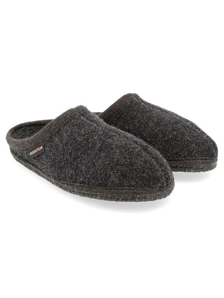 HAFLINGER Kapcie w kolorze antracytowym rozmiar: 40. Czarne kapcie HAFLINGER, bez wzorów, z materiału. Za 126.75 zł.