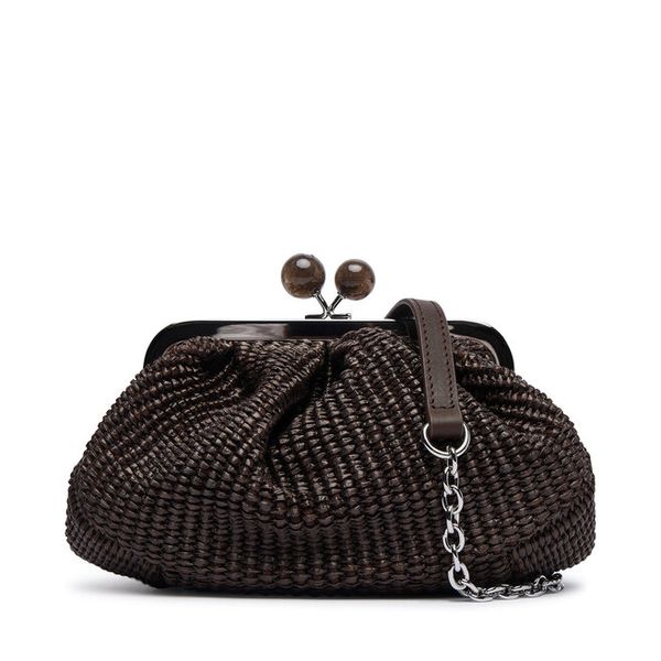 Torebka Weekend Max Mara. Brązowe kopertówki Weekend Max Mara, bez wzorów, wizytowe, bez dodatków. Za 1,159.00 zł.