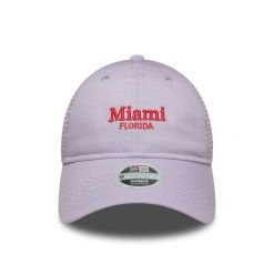 Czapka trucker 9twenty damska New York Yankees. Fioletowe czapki z daszkiem New Era, z aplikacjami, z bawełny. Za 115.00 zł.