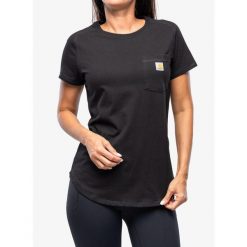 Koszulka damska Carhartt Midweight S/S Pocket T-Shirt. Czarne t-shirty sportowe Carhartt, s, bez wzorów, bez ramiączek. Za 114.99 zł.