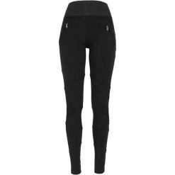 Legginsy Damskie Interlock Z Wysoką Talią. Czarne legginsy Urban Classics, bez wzorów, sportowe. Za 137.99 zł.