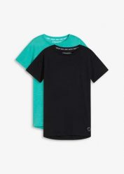 T-shirt sportowy (2 szt.), szybkoschnący. Czerwone t-shirty sportowe bonprix, bez wzorów, bez ramiączek. Za 109.99 zł.