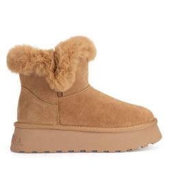Śniegowce Badura. Brązowe śniegowce Badura, bez wzorów, bez zapięcia. Za 223.99 zł.