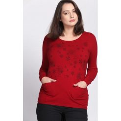 Bordowy Sweter Purpose. Czerwone swetry Born2be, na jesień. Za 49.99 zł.