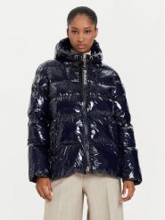 Pinko Kurtka puchowa Eleodoro 101597 A11K Granatowy Regular Fit. Niebieskie kurtki Pinko, bez wzorów, z puchu, bez kaptura. Za 1,119.00 zł.
