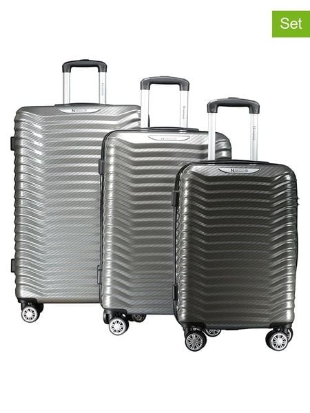 Geographical Norway 3-częściowy zestaw "Sopearl" w kolorze szarym rozmiar: onesize. Szare walizki Geographical Norway. Za 434.99 zł.