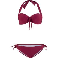 Bikini na fiszbinach (2 części) bonprix bordowy. Bikini marki bonprix. Za 89.99 zł.