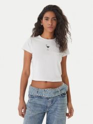 HUGO T-Shirt Dichroma_B 50560769 Écru Slim Fit. T-shirty Hugo, s, bez wzorów, z bawełny, bez kołnierzyka, bez ramiączek. Za 199.99 zł.