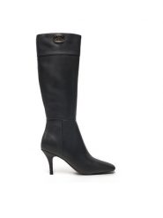 TWINSET Kozaki 242TGT030 Czarny. Czarne kozaki Twinset, bez wzorów, ze skóry, bez obcasa, na szpilce, bez zapięcia. Za 1,249.00 zł.
