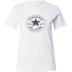 Koszulka Converse Chuck Patch Overlay Tee, Kobiety. Białe t-shirty sportowe Converse, bez wzorów, z bawełny, bez ramiączek. Za 190.00 zł.