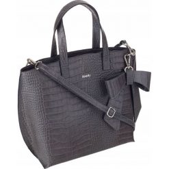 Shopper bag c. szary Rovicky skórzany TWR-83. Szare shopper bag ROVICKY, bez wzorów, ze skóry, duże, bez dodatków. Za 339.99 zł.